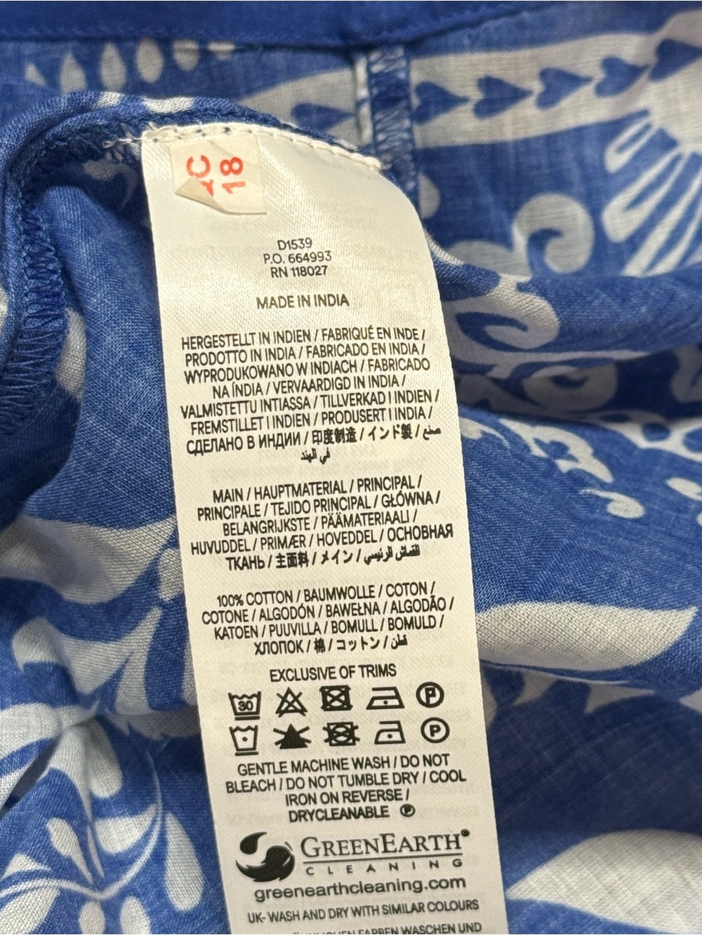 Boden NWT Blue White Boho Tie Neck Kaftan Dress Sz 2 Vacation Wedding Guest - Picture 14 of 15